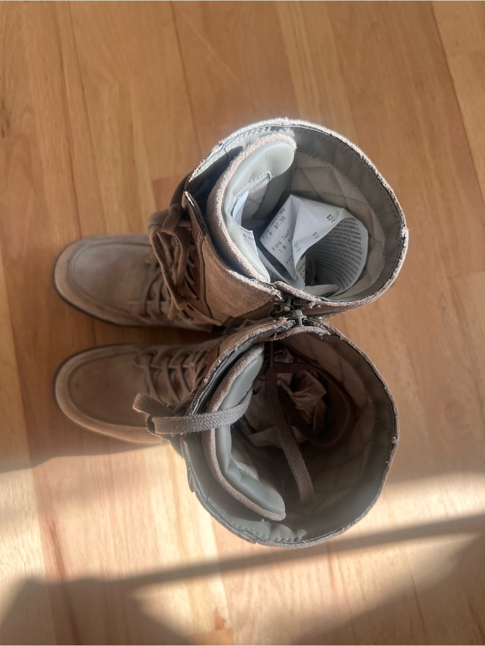 The North Face Taupe/Brown Lace-Up Women's Combat Boots - Picture 3 of 6